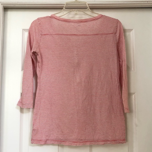 GAP Women’s 3/4 Sleeve Casual Blouse Striped Shirt - Picture 3 of 16